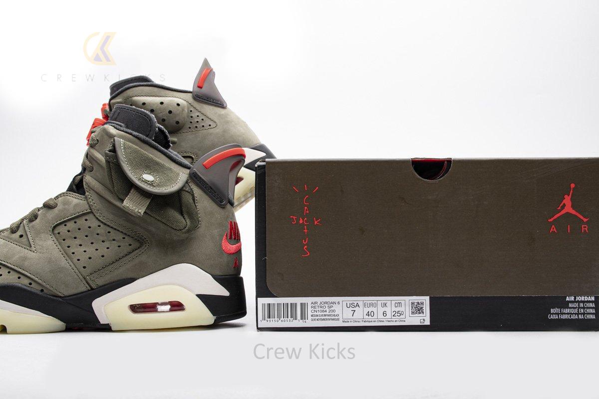 Travis Scott X Air Jordan 6 “Medium Olive”CN1084-200 - Image 5