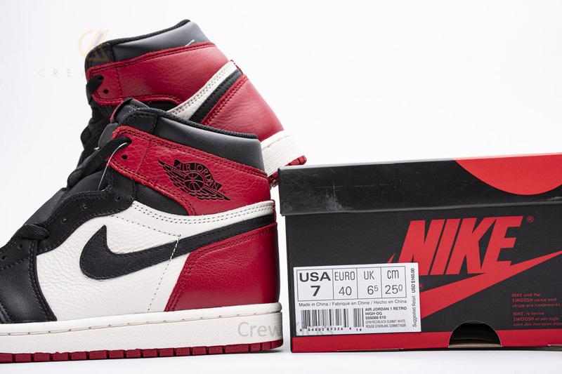555088-610 Air Jordan 1 High OG“Bred Toe” - Image 2